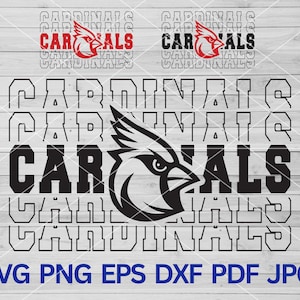 Cardinal SVG, Cardinals svg, Cardinals Cheer, Cardinal mascot svg, Cardinal school pride cut file cricut maker, Cardinals Pride svg Bird svg