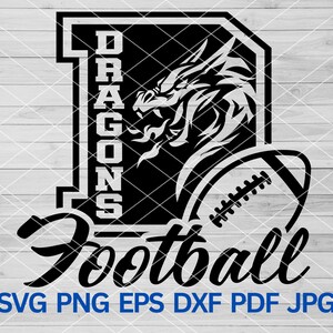 High School Dragons Football svg, Dragons in D Letter, Dragons svg, Dragons mascot svg, Dragon School Spirit, Dragons Cheer, Dragons Pride