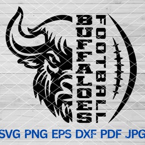 High School Buffaloes Football svg, Buffaloes mascot svg, Buffalo svg Cut Files Cricut, Buffaloes School Spirit Team sports, Buffaloes svg