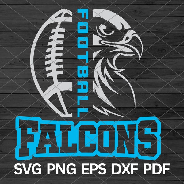 High School Falcons Football svg, Falcons svg Cut Files, Falcons mascot svg, Falcons Pride, Falcon Cheerleading, Falcons School Spirit