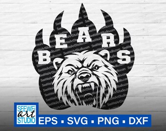 Bears SVG, Bear svg, Bears Pride svg, Bears School Spirit svg, Bears Mascot svg,  Bears Team Spirit svg, Bears Sport Mom, Bears Cheer svg