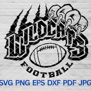 High School Wildcats Football svg, Wildcats svg Cut file for Cricut, Wildcats school spirit, Wildcats Mascot svg, Wildcat svg, Wildcats svg
