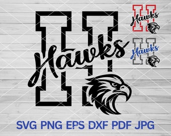 Hawks svg, Hawk svg, Hawks mascot svg, Hawks Pride svg, Hawks svg Cut Files Cricut, Hawks School Spirit, Hawks Sports Mom, Hawks Cheer svg