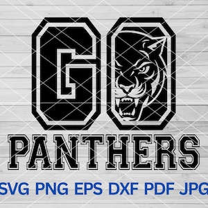 Go Panthers svg, Panther svg, High School Panthers Sport Sublimation svg, Panthers Team Mascot, Panther Mascot svg, Panthers school spirit