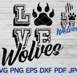 Wolves Love svg, Love Wolves svg, Wolves scratches svg, Wolves svg Wolves mascot svg, School Pride Wolve svg Wolves Claws svg Wolves Paw svg