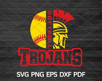 High School Trojans Softball svg, Trojans Pride svg, Trojans svg, Trojans mascot svg, Trojans cut file cricut, Trojans Cheer mom svg