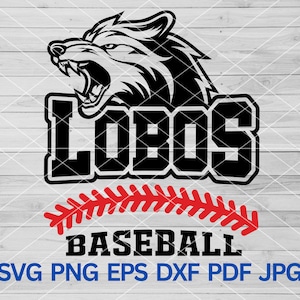 High School Lobos Baseball svg, Lobos Pride svg, Wolf Svg, Lobos svg, Lobos Cut file for Cricut, Lobos Mascot svg, Lobos Baseball Cheer Mom
