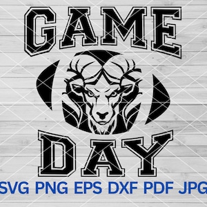 Game Day Rams svg, High School Rams Football sports Sublimation svg, Ram svg, Rams Pride svg, Rams school Rams mascot svg, Rams Football svg
