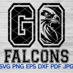 Go Falcons Svg, Falcon svg Cut Files Cricut, Silhouette Falcon, Falcons Pride Svg, Falcons Cheerleading svg, American Falcon Vector svg