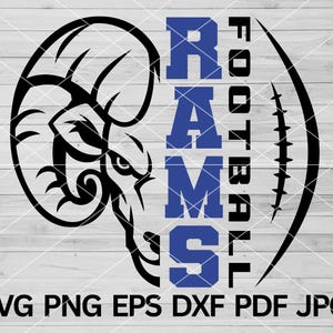 High School Rams Football svg, Rams svg, Rams mascot svg, Rams Football Mom, Rams Cheer, Rams Pride svg, Rams School Spirit, Sublimation