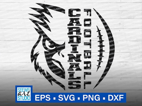 High School Cardinals football svg, Cardinals svg, Cardinals mascot svg, Cardinals school pride, Cardinal svg cut file cricut, Football Mom