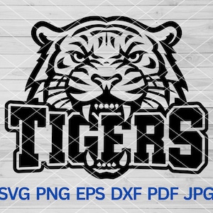 Tiger SVG, Tigers Svg, High School Tigers Football Basketball Soccer Cheer SVG, Tigers School Spirit svg, Tigers Mascot svg Cut Files Cricut