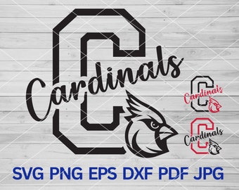 Cardinal svg, Cardinals svg, Cardinals Cheer, Cardinal mascot svg, Cardinal school pride cut file cricut maker, Cardinals Pride, Bird svg