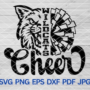 Wildcats Cheer svg, Wildcats svg, Wildcats mascot svg, Wildcats School Spirit, Wildcats Pride, Wildcats Cheerleading svg, Wildcats Cheer Pom
