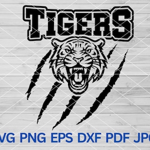 Tigres svg, mascota de los tigres svg, fútbol de los tigres de la escuela secundaria, baloncesto, espíritu escolar de los tigres, orgullo de los tigres svg, camiseta de mamá de los tigres porristas svg