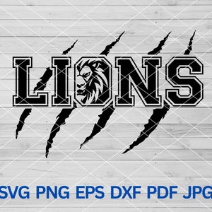 Lion svg, Lions svg, Lions scratches svg, Lions Pride football mom, Lions School Spirit, Lions Mascot svg, Lion Claws Marks png Lions Cheer