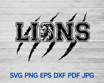 Lion svg, Lions svg, Lions scratches svg, Lions Pride football mom, Lions School Spirit, Lions Mascot svg, Lion Claws Marks png Lions Cheer
