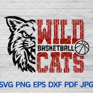 High School Wildcats Basketball svg, Wildcats svg, Wildcats school spirit, Wildcats Mascot svg, Wildcats Cheer Mom svg, Basketball Mom svg