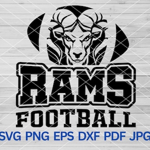 High School Rams Football svg, Ram Svg Rams svg, Ram Cut Files Cricut, Rams school svg sports, Rams mascot svg, Rams Pride Spirit svg