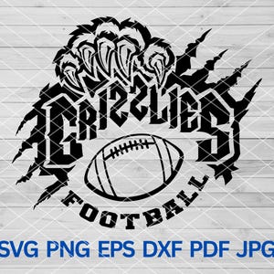 High School Grizzlies Football svg, Grizzlies svg, Grizzlies Mascot svg, Grizzlies Football Cheer mom svg, Grizzlies School Spirit svg