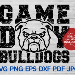 ゲーム デー ブルドッグス svg、ブルドッグ svg、ブルドッグ svg、ブルドッグ プライド スポーツ チーム、ブルドッグ マスコット svg、ブルドッグ スクール スピリット、ブルドッグ ママ svg