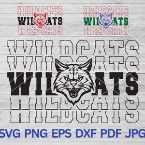 Wildcat SVG, Wildcats svg Cut file for Cricut, Wildcats Mascot svg, High School Wildcats football soccer svg, Wildcats school spirit Cheer