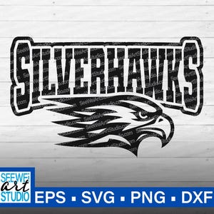 SilverHawks SVG, Hawks svg, SilverHawks maskot svg, SilverHawks gymnasiefotboll basket volleyboll, SilverHawks skolanda