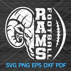 High School Rams Football svg, Ram Svg Rams svg, Ram Cut Files Cricut, Rams school svg sports, Rams mascot svg, Rams Pride Spirit svg