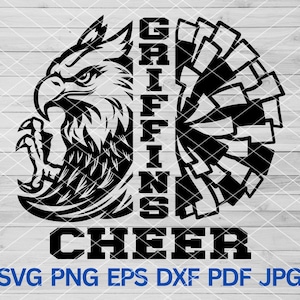 Griffins Cheer svg, Griffins svg, Griffins mascot svg, Griffin svg Cut Files Cricut, Griffins School Spirit Team sports, Cheer Mom Shirt svg