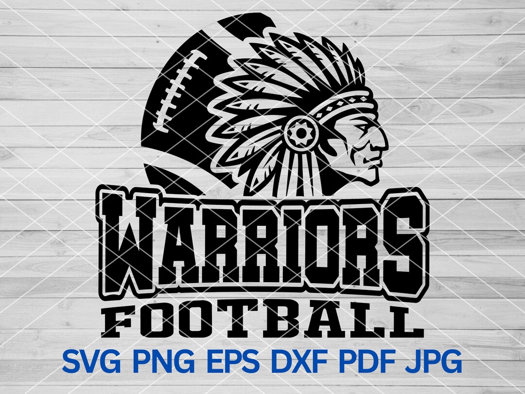 High School Warriors Football Svg, Indian Chief Headdress SVG, Warriors