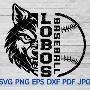 High School Lobos Baseball svg, Lobos Pride svg, Wolf Svg, Lobos svg, Lobos Cut file for Cricut, Lobos Mascot svg, Lobos Baseball Cheer Mom