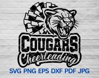 Cougars Cheerleading svg, Cougar svg, Cougars svg, Cougars mascot svg, Cougar School Spirit, Cougars Pride, Cougars Cheer Mom, Cougars Cheer