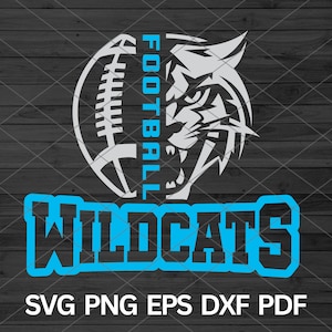 High School Wildcats Football svg, Wildcats svg Cut file for Cricut, Wildcats school spirit, Wildcats Mascot svg, Wildcat svg, Wildcats svg