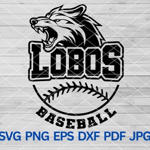 High School Lobos Baseball svg, Lobos Pride svg, Wolf Svg, Lobos svg, Lobos Cut file for Cricut, Lobos Mascot svg, Lobos Baseball Cheer Mom
