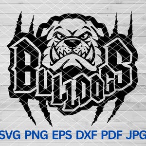 Bulldogs Lettering Bulldogs Svg, Bulldog Svg, Bulldogs School Spirit, High School Bulldogs ...