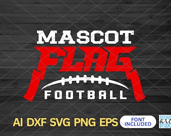 Plantilla de equipo de flag football en formato SVG, Flag football en formato SVG, Plantilla de mascota en formato SVG, Flag football en formato SVG para Cricut, SVG personalizado, Mamá de flag football