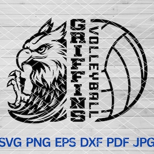 High School Griffins Volleyball svg, Griffin Eagle svg, Griffins mascot svg, Griffins svg Cut Files Cricut, Griffins School Spirit svg