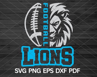 High School Lions Football svg, Lion Football svg, Lion School Spirit, Lions svg, Lion svg, Lions Mascot svg, Lions Sports Mom Cheer Pride