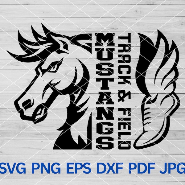 Mustangs Track & Field svg, Mustangs Track and Field svg, Mustangs svg, Mustangs mascot svg, Mustangs Track Team, Track Shoe svg