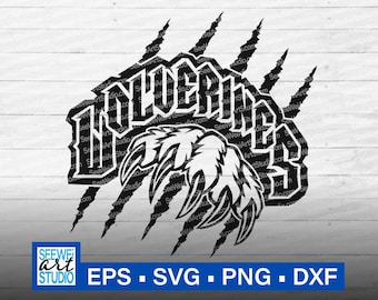 Wolverines svg, Wolverines Mascot svg, Wolverines Cheer svg, Wolverines Pride svg, Wolverines School Spirit, Wolverines Mom svg, Claws svg