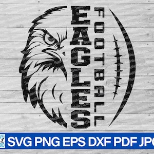 High School Eagles Football svg, Adler Hawk Bird svg, Eagles Maskottchen svg, Adler Cut Files Cricut, Eagles School Spirit Team Sport Eagles svg