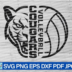 High School Cougars Volleyball svg, Cougar svg, Cougars svg, Cougars mascot svg, Cougar School Spirit, Cougars Cheer svg, Cougars Pride svg
