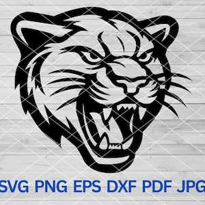 Cougars svg, Cougar svg, Cougar png, Cougars mascot svg, Cougar school Spirit svg, Cougar mom DXF File for Cricut, Cougar Head Cougar sports