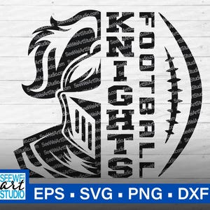 High School Knights Football svg, Ritter svg, Ritter Maskottchen svg, Ritter geschnitten Datei Cricut, Ritter jubeln Mutter, Ritter Pride, Fußball svg Bild 1