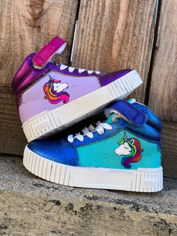 Purple Blue Unicorn Youth Shoes Etsy Ireland