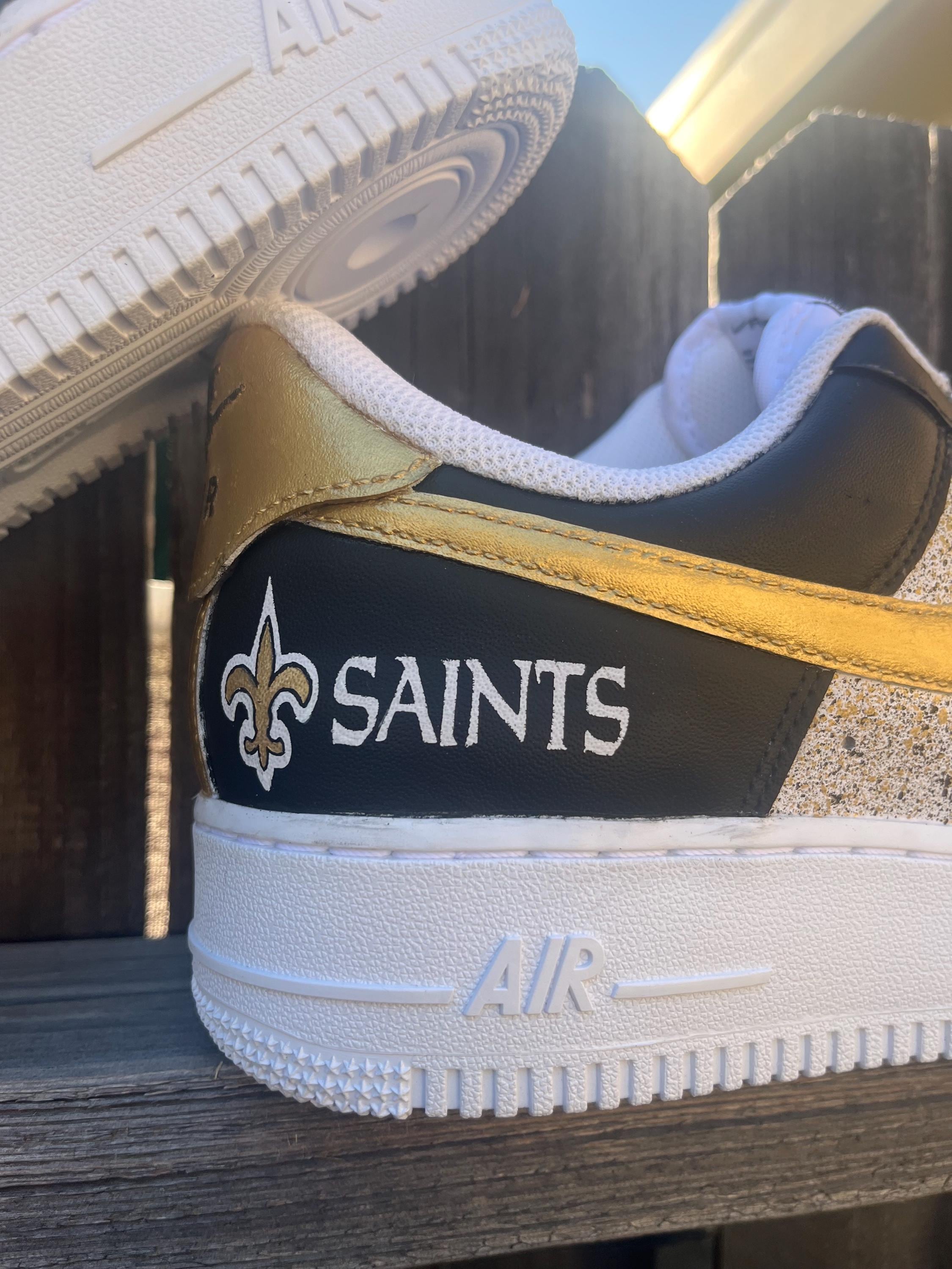 Black and Gold Air Force 1 Custom Gold & Black Speckle - Etsy