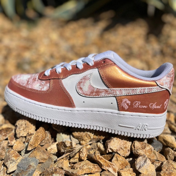 Marble Rose Gold Pink Custom Air Force 1s