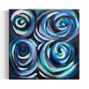 Blue Waves (10x10&quot; oil painting)