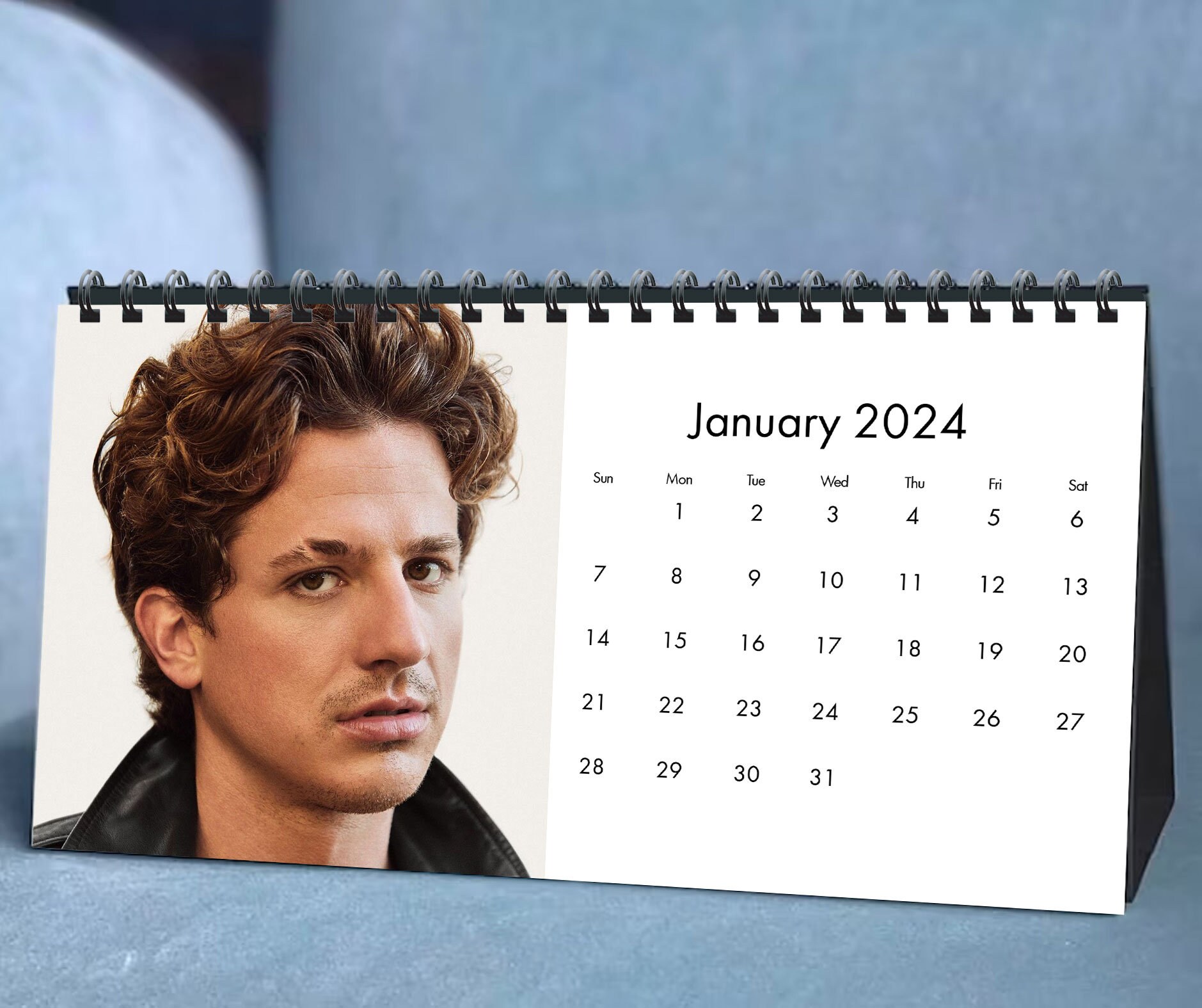 2024 Charlie Puth Calendar, 2024 Desk Calendar, Celebrity Calendar sold