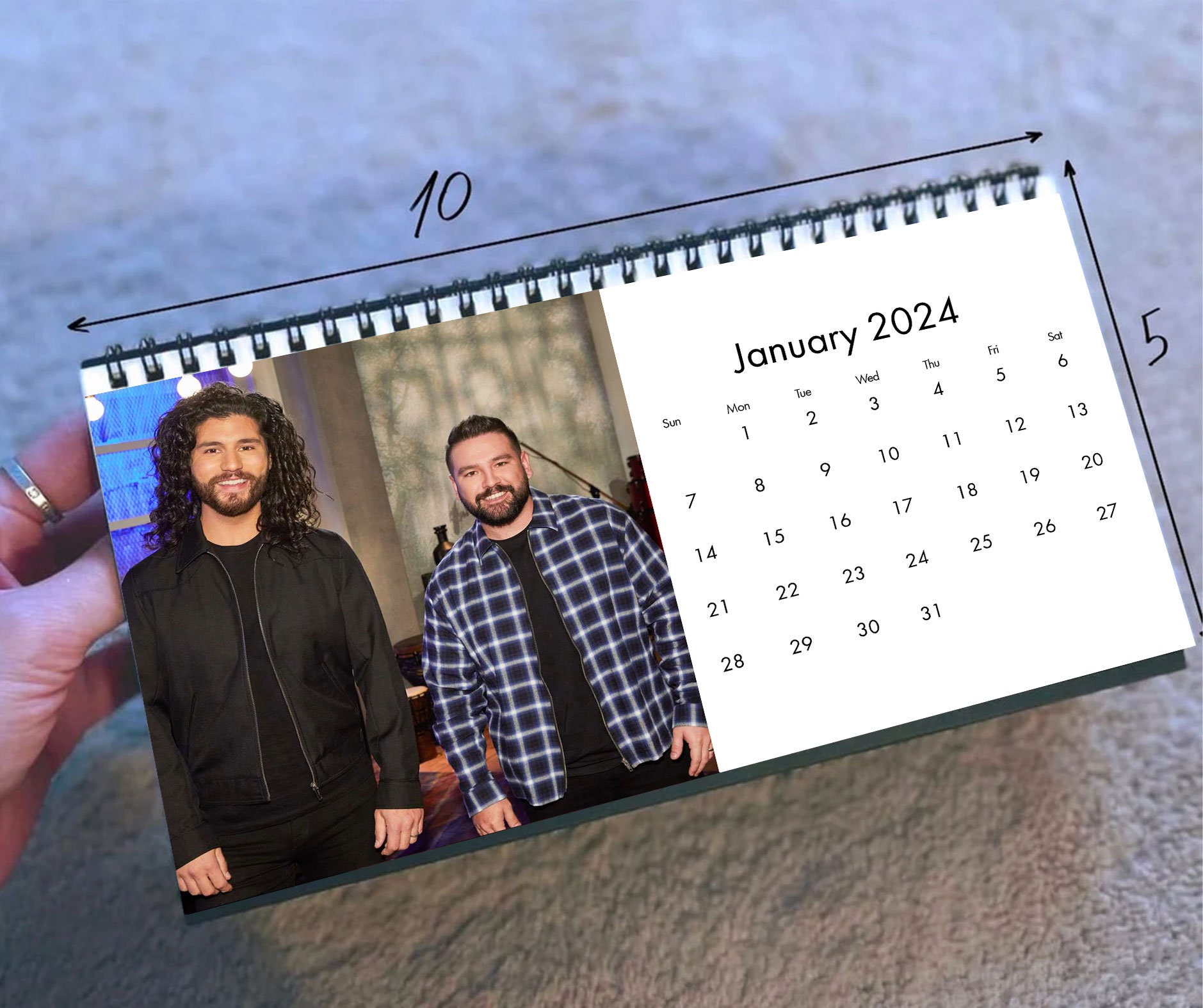 2024 Dan and Shay Calendar, 2024 Desk Calendar, Celebrity Calendar sold